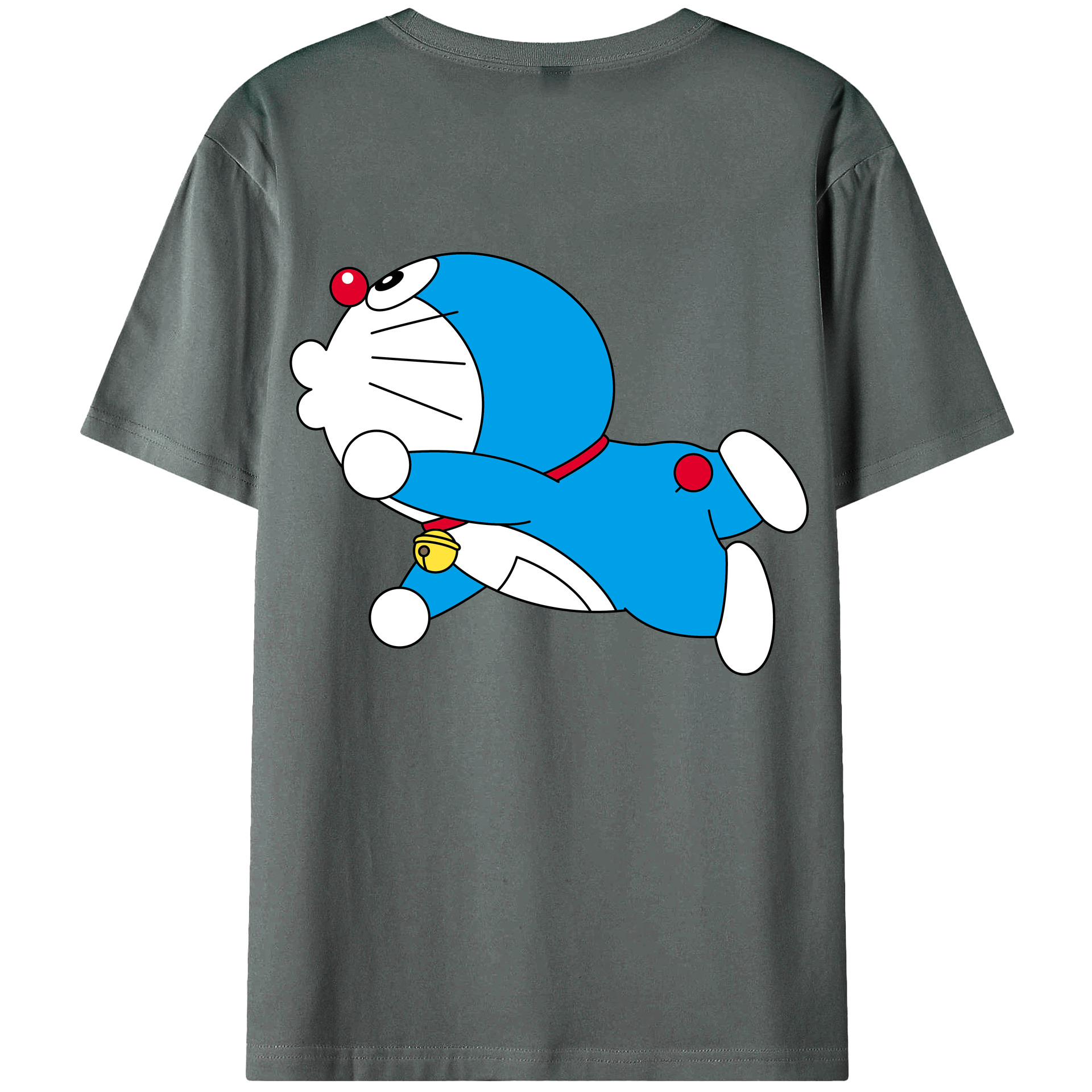 （画像用） ドラえもん Doraemon 綿100％ メンズ半袖Tシャツ（バックプリント） 通気性